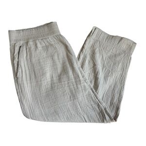 LOFT Outlet Gauze Ankle Pants XL Beige/Tan